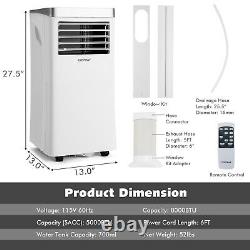 8000 BTU Air Cooler 3-in-1 Portable Air Conditioner with Dehumidifier White