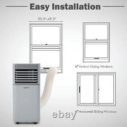 8000 BTU Portable Air Conditioner 3-in-1 Air Cooler Dehumidifier & Fan Mode Gray