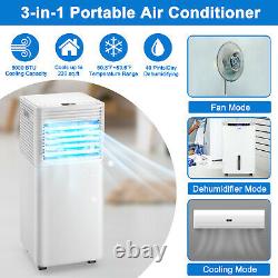 8000 BTU Portable Air Conditioner 3-in-1 Air Cooler with Fan Mode &Dehumidifier