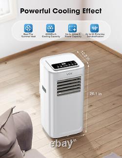 8000 BTU Portable Air Conditioner 4-in-1 Quiet AC Unit with Dehumidifier & Fan