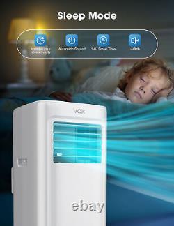 8000 BTU Portable Air Conditioner 4-in-1 Quiet AC Unit with Dehumidifier & Fan