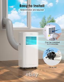 8000 BTU Portable Air Conditioner 4-in-1 Quiet AC Unit with Dehumidifier & Fan