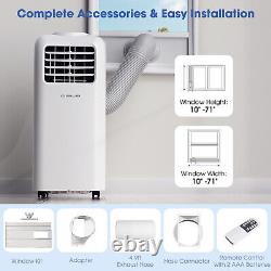 8000 BTU Portable Air Conditioner with Remote Control Cooling Fan Dehumidifier