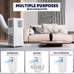8000 BTU Portable Air Conditioners 3-IN-1 AC Unit With Dehumidifier/Fan/Wheels