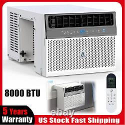 8000 BTU Saddle Window Air Conditioner with Remote Control Cools to 370 SQ. FT