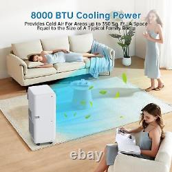 8,000 BTU Portable Air Conditioner AC Built-in Cool with Dehumidifier Fan Modes