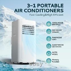 8,000 BTU Portable Air Conditioner Floor Room AC Unit with Cool, Dehumidifier