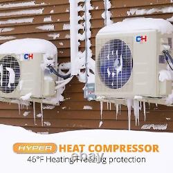 9000-24000 BTU AC High Efficiency Hyper Mini Split Air Conditioner Heat Pump