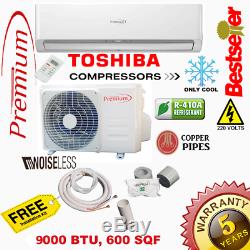 9000 BTU Air Conditioner Mini Split 16.9 SEER AC Ductless ONLY COLD 220V
