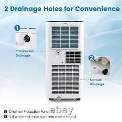 9000 BTU Portable Air Conditioner Quiet AC Unit Fan Dehumidifier Cooling WithTimer