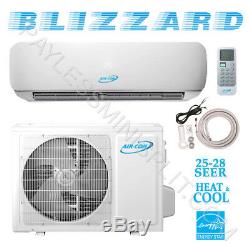 9,000 BTU Hyper Heat Pump Ductless Mini Split Air Conditioner 27.5 SEER Air-Con