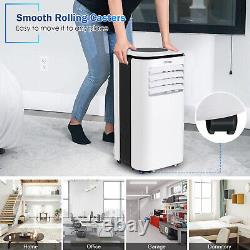 9,000 BTU Portable Air Conditioner with Dehumidifier & Fan 3-in-1 Rolling AC Unit