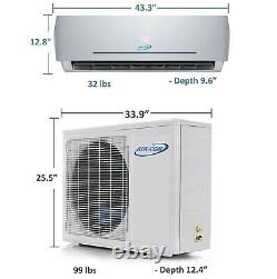 Air Con 18000 BTU Mini Split AC Heat Pump Ductless Air Conditioner 23 Seer