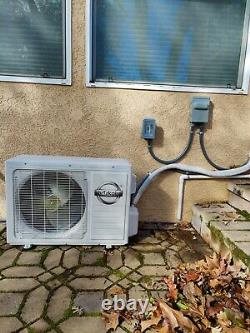 Air Conditioner, 1 ton Ductless Mini Split, 110 VAC Heat Pump, Wireless Remote