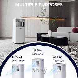 Costway 8000 BTU Portable Air Conditioner 3-in-1 Air Cooler Dehumidifier Black