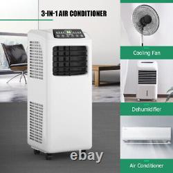 Costway 8,000 BTU Portable Air Conditioner & Cooling Dehumidifier withRemote White