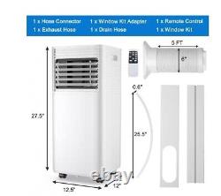 Costway 8,000 BTU Portable Air Conditioner Cools 220 Sq. Ft. With Dehumidifier
