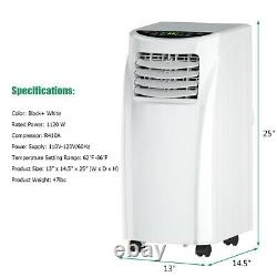 Costway 8,000 BTU Portable Air Conditioner & Dehumidifier Function Remote White
