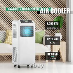 Costway 8,000 BTU Portable Air Conditioner & Dehumidifier Function Remote With Win