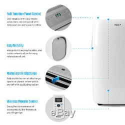 DELLA 14,000 BTU Portable Air Conditioner Dehumidifier AC Remote Window Kit