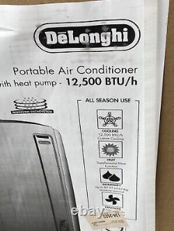 DeLonghi 12500 BTU Portable Air Conditioner, Heater, Dehumidifier, Fan Remote