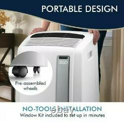 De'Longhi 12,000 BTU 450 sqft 3-in-1 Portable Air Conditioner, Dehumidifier, Fan