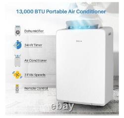 Della 13000 BTU Portable Air Conditioner Cool Fan 111 Pint Per 24Hr Dehumidifier