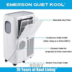 Emerson Quiet 14000 BTU 115-Volt Portable Air Conditioner with Dehumidifier Functi