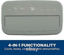 GE 8,500 BTU Heat & Cool Portable Air Conditioner 4-in-1 with Heat, Dehumidify