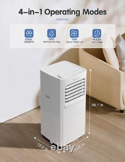 Grelife Portable Air Conditioners 4-in-1 A/C with Fan & Dehumidifier Remote Timer