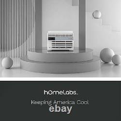 HOmeLabs Window Air Conditioner 6000 BTU with Low Noise, Wifi, and Remote, White
