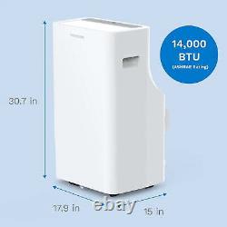 HOmelabs Portable Air Conditioner 14000 BTU (DOE 8600 BTU) Quiet AC Unit, White