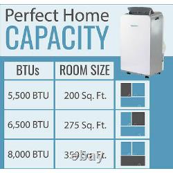 Keystone 13,000 BTU (8,000 BTU DOE) Portable Air Conditioner with Dehumidifier