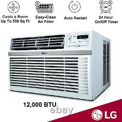 LG 12000 BTU Window Air Conditioner, 550 SqFt Energy Star Room AC Unit with Remote