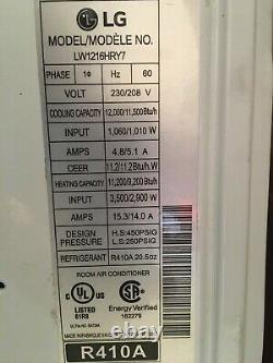 LG LW1216HR 12,000 BTU 240/208 V Window Air Conditioner withHeat and Dehumidifier
