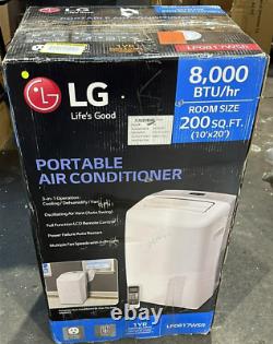 LG Portable Air Conditioner Dehumidifier Fan 8,000 BTU White 200 SQ FT LP0817WSR
