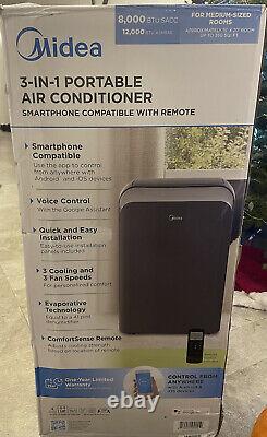 Midea 3-in-1 Portable Air Conditioner / Dehumidifier / Fan 12,000 BTU ashrae