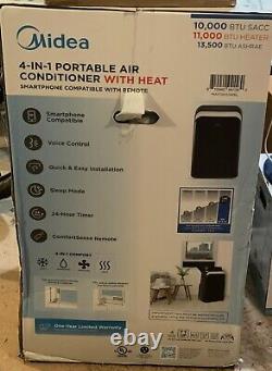 Midea Smart Portable 4 In 1 Air Conditioner With Heat Black NEW
