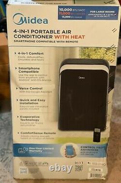 Midea Smart Portable 4 In 1 Air Conditioner With Heat Black NEW