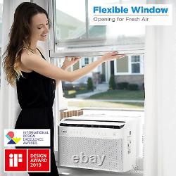 Midea U Inverter Window Air Conditioner 8,000BTU, U-Shaped AC with Open Window F