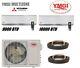 Mini Split Air Conditioner Heat Pump Ductless 2 Zone 22 Seer 27000 Btu Slk