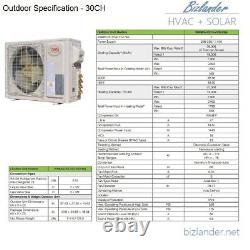 Mini Split Air Conditioner heat Pump Ductless 2 Zone 22 SEER 27000 BTU SLK