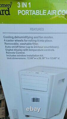 Montgomery WarPortable Air Conditioner BTU, Dehumidifier, Fan, 3-in-1 AC, White