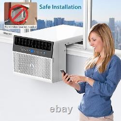New 8000 BTU Window Air Conditioner Sill Saddle 375 Sq. Ft Room Wifi Home AC 110V