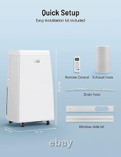 Paris Rhône 10000 BTU 3in1 Portable Ac Air Conditioner, Fan, Dehumidifier ASHRAE