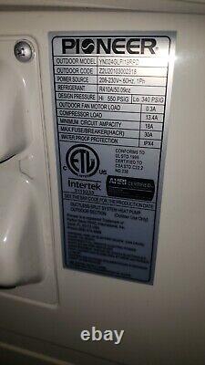 Pioneer Air Conditioner/Dehumidifier/Mini-split Ductless Inverter 24K BTUs