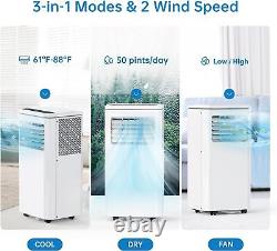 Portable Air Conditioner 10000 BTU 4in1 Cooling/Fan/Dehumidifier/Sleep Remote