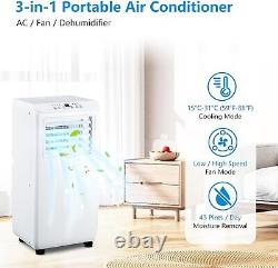 Portable Air Conditioner 10000 BTU AC Cooler Fan Dehumidifier 2 Speed 450 Sq. Ft