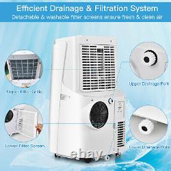 Portable Air Conditioner 12000BTU 3-in-1 Air Cooler Fan Dehumidifier with Remote