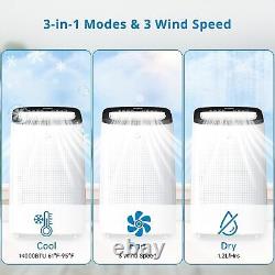 Portable Air Conditioner 14000 BTU 4in1 AC/Fan/Dehumidifier/Sleep 3 Speed Wind